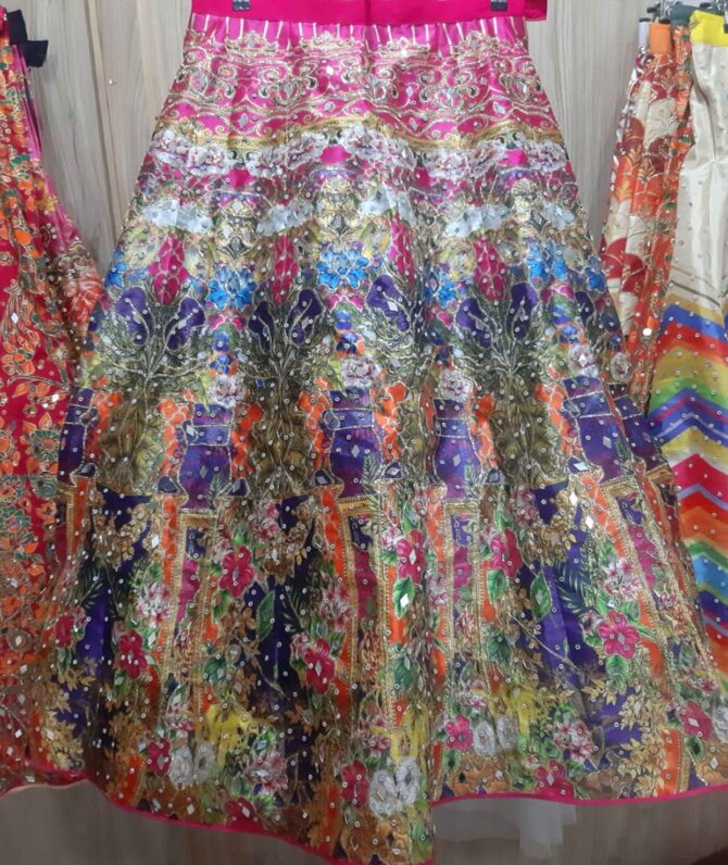 Digital Printed Lehnga.