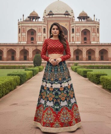 Digital Printed Lehnga.