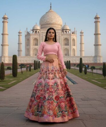 Digital Printed Lehnga.