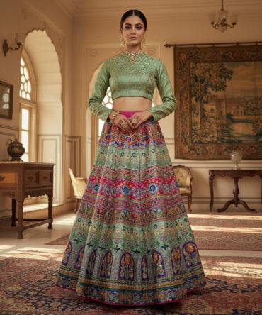 Digital Printed Lehnga.