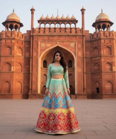 Digital Printed Lehnga.