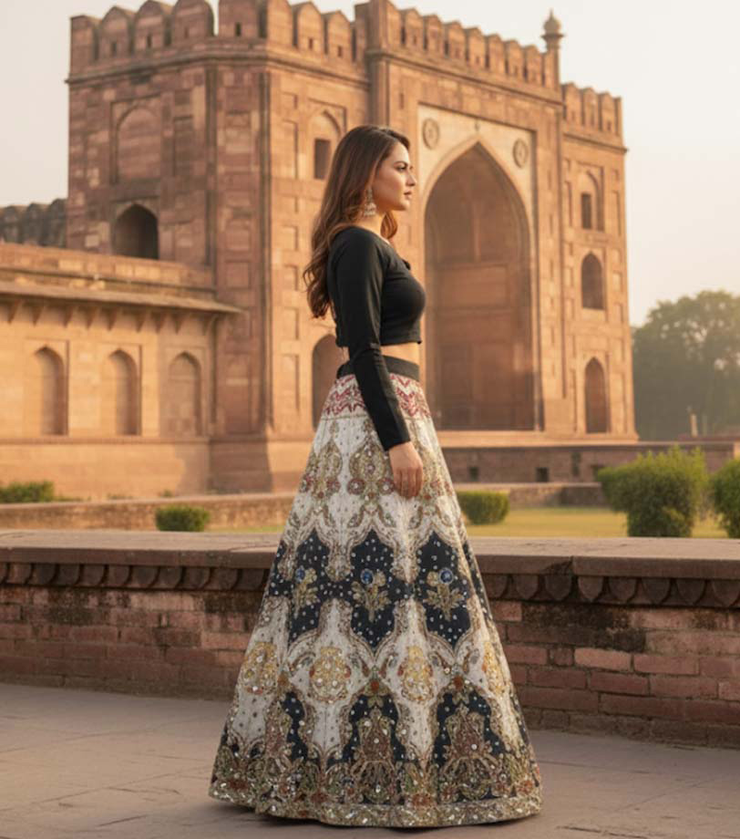 Digital Printed Lehnga.