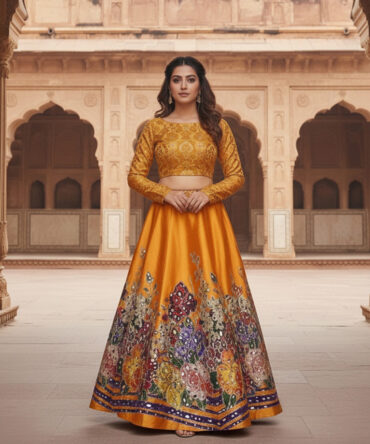 Digital Printed Lehnga.