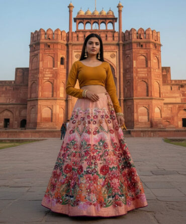 Digital Printed Lehnga.