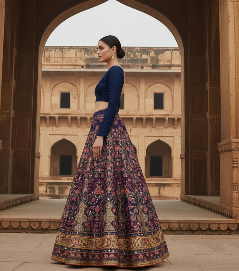 Digital Printed Lehnga.