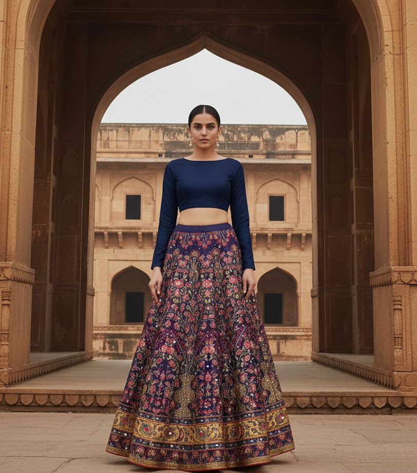 Digital Printed Lehnga.