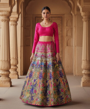 Digital Printed Lehnga.