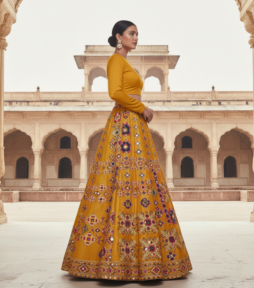 Digital Printed Lehnga.