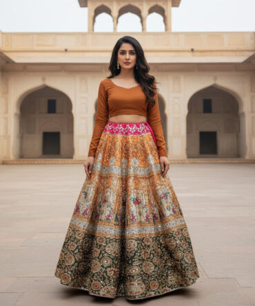 Digital Printed Lehnga.