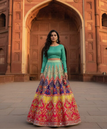 Digital Printed Lehnga.
