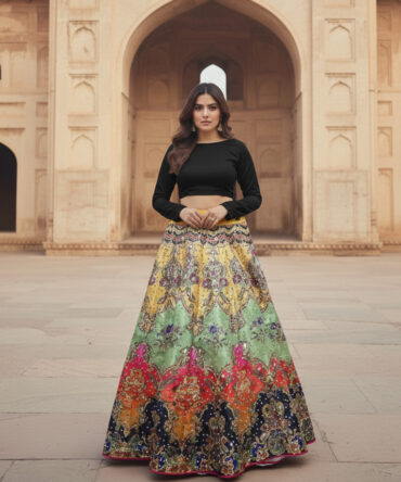 Digital Printed Lehnga.