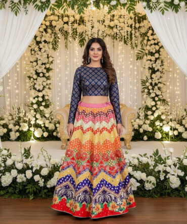 Digital Printed Lehnga.