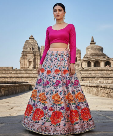 Digital Printed Lehnga.