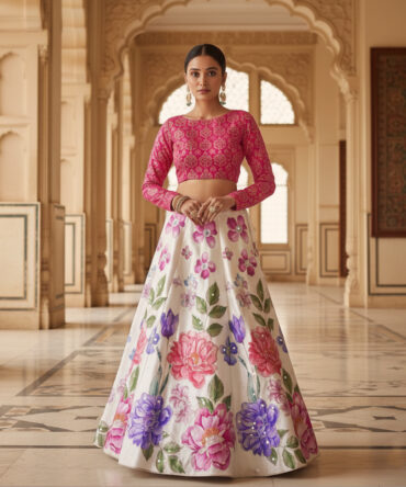Digital Printed Lehnga.