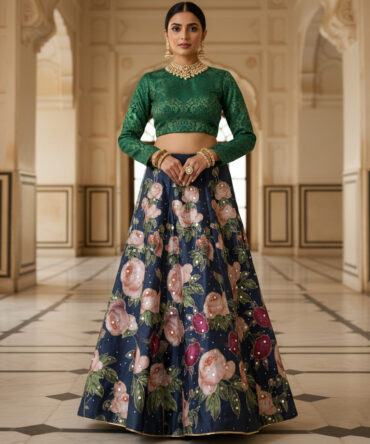 Digital Printed Lehnga.