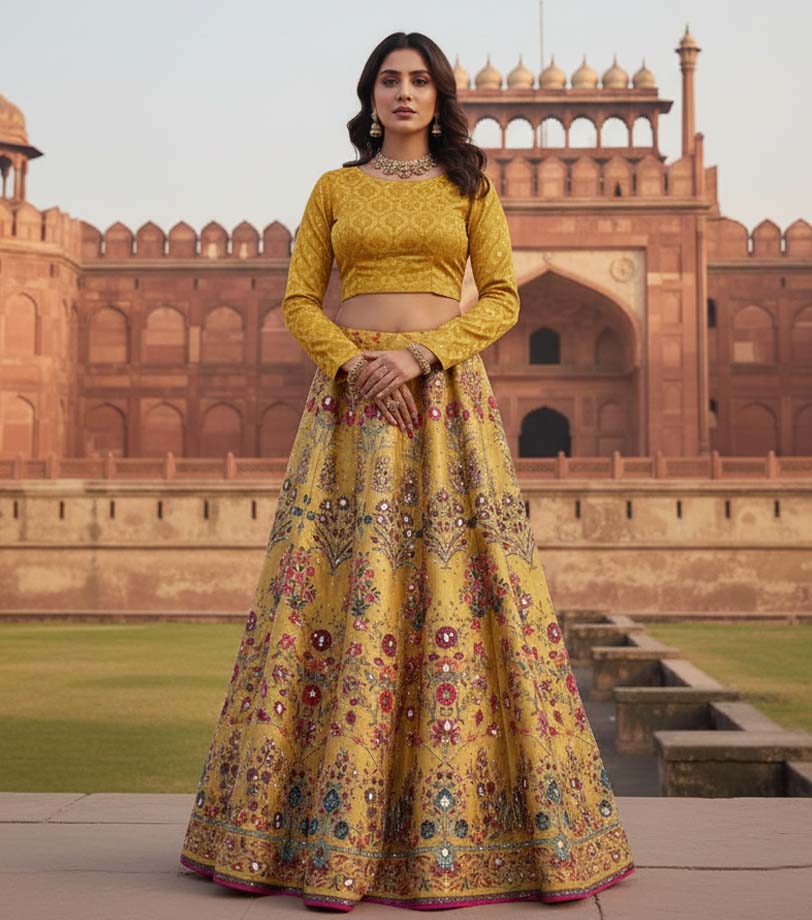 Digital Printed Lehnga.