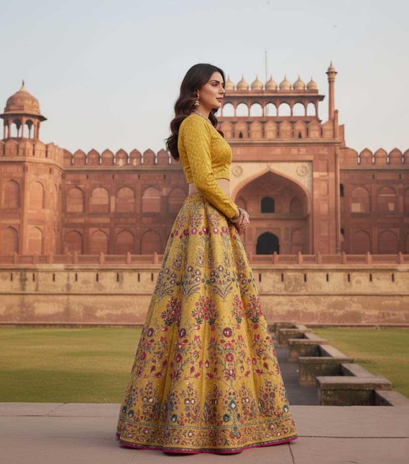 Digital Printed Lehnga.