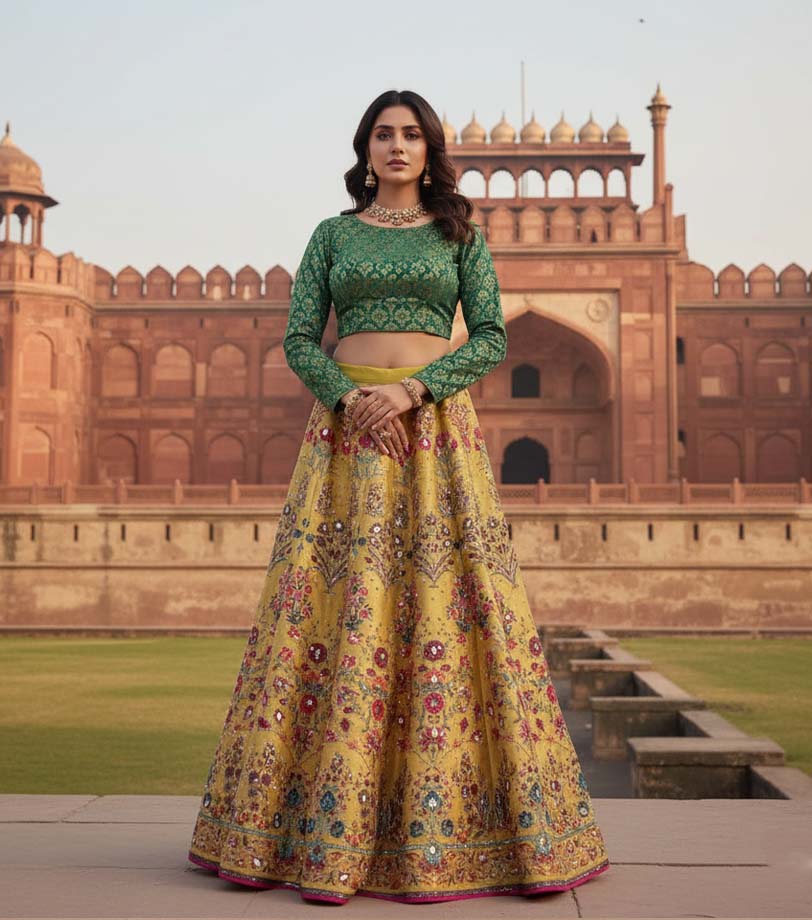 Digital Printed Lehnga.