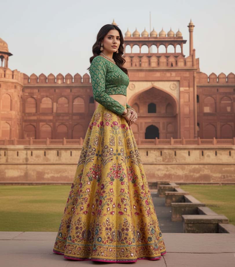 Digital Printed Lehnga.