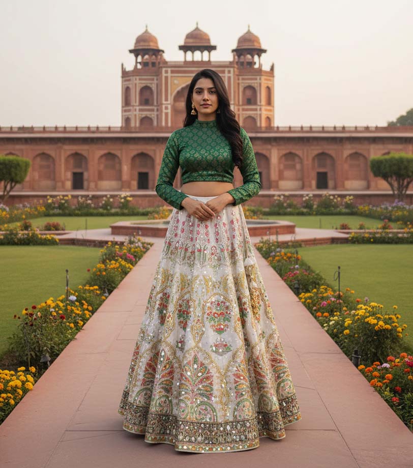 Digital Printed Lehnga.