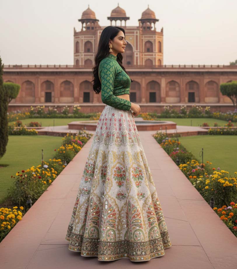 Digital Printed Lehnga.