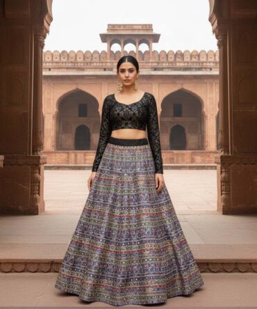 Digital Printed Lehnga.